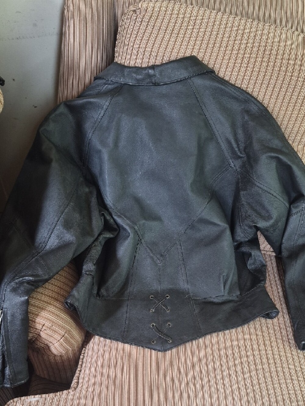 3M Thinsulate Black Faux Leather Moto Jacket - Picture 3 of 3
